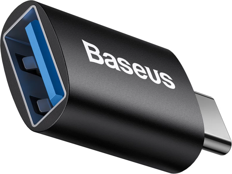Адаптер Baseus Ingenuity Series Mini OTG Adaptor Type-C to USB-A 3.1 black (ZJJQ000001), фото 1