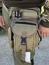 Тактична сумка на ногу Тактична сумка на пояс койот, фото 2