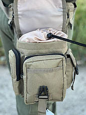 Тактична сумка на ногу Тактична сумка на пояс койот, фото 3