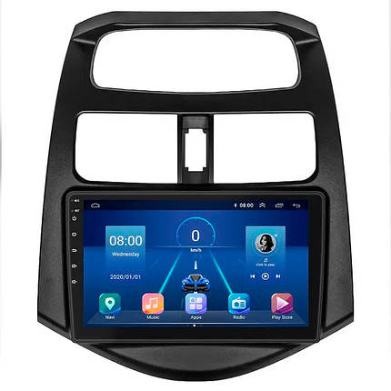 Штатна магнітола Lesko для Daewoo Matiz Creative M300 2009-2011 екран 9" 6/128Gb 4G Wi-Fi GPS Top, фото 1