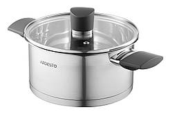 ARDESTO Casserole Gemini, glass lid, 2.1 l, stainless steel