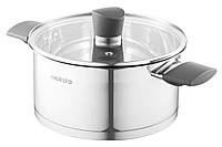 ARDESTO Casserole Gemini, glass lid, 3 l, stainless steel