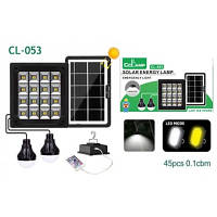 Портативная солнечная система с аккумулятором и фонарем CCLamp CL-053 «D-s»
