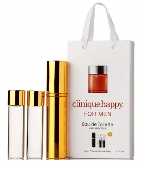 Мініпарфуми чоловічі з феромонами Clinique Happy for Men 3х15 мл