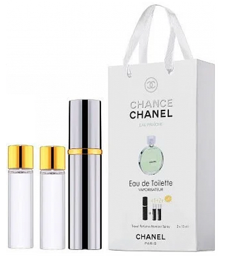Мініпарфуми жіночі з феромонами Chanel Chance Eau Fraiche 3х15 мл