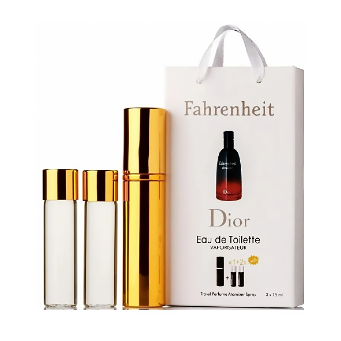 Мініпарфуми чоловічі з феромонами Dior Fahrenheit 3х15 мл