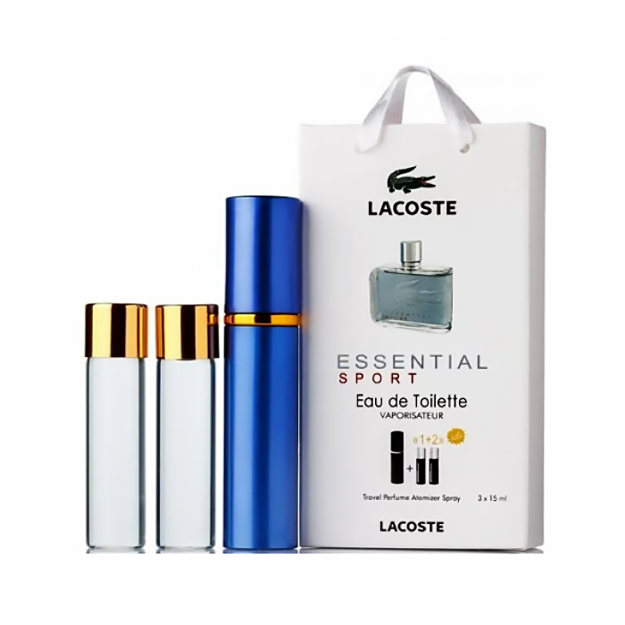 Мініпарфуми чоловічі з феромонами Lacoste Essential Sport 3х15 мл