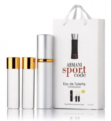 Мініпарфуми чоловічі з феромонами Giorgio Armani Armani Sport Code 3х15 мл