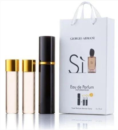 Мініпарфуми жіночі з феромонами Giorgio Armani Si 3х15 мл