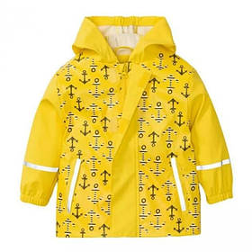 Жовта куртка демісезонна дощовик, грязепруф Lupilu 110-116 р