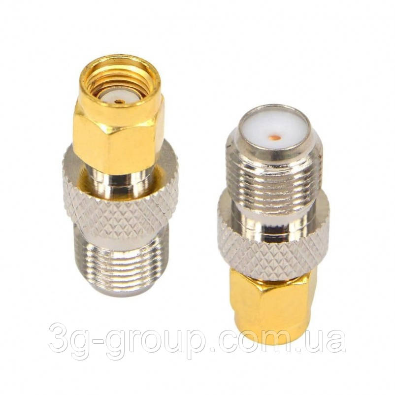 Перехідник антенний RP-SMA (male) — F (HQ gold) для 3G/4G роутера World Vision RP-SMA (male) — F (HQ gold)