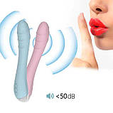 Вібратор Silver Fox для стимуляції точки G USB - Блакитний — Вібратори, фото 6