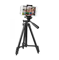 Штатив для фотоапарата смартфона TRIPOD 3120A Black телескопічний алюмінієвий для телефону і камери