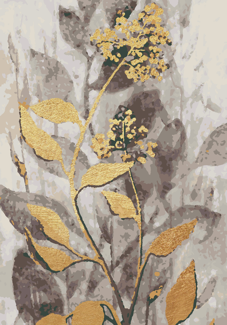 Картина за номерами Польові трави RB-0756, фарба з металевим ефектом у наборіТМ Riviera Blanka  Украина 28х40 см