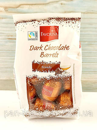 Шоколадні бочки з бренді Favorina Dark Chocolate Barrela 150g (Німеччина)