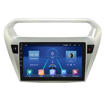 Штатна магнітола 9" Lesko для Peugeot 301 I 2012-2016 6/128Gb 4G Wi-Fi GPS Top Пежо, фото 1