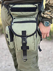 Тактична сумка на ногу Тактична сумка на пояс хакі, фото 2