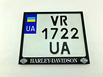 Рамка для монономера Harley-Davidson 2 black метал