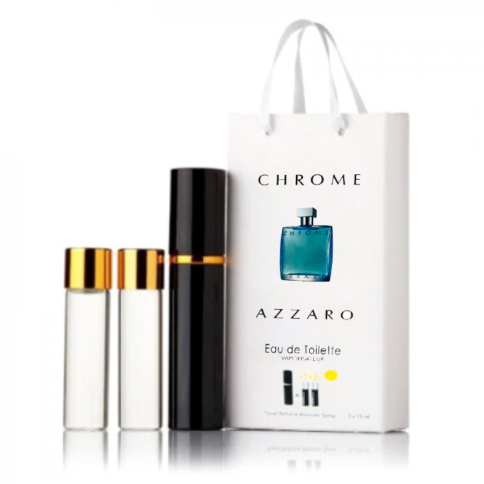 Мініпарфуми чоловічі з феромонами Azzaro Chrome 3х15 мл