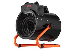 2EIndustrial fan heater electric, 3kW, 30m2, 286 m3/h, heating element - stainless steel, IPX4, black електрична теплова гармата