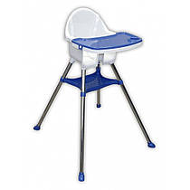 Дитячий стільчик для годування малюків ТМ "Долоні" пластик синій Кормальний столик Doloni 03220-1