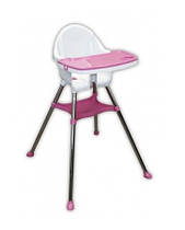 Дитячий стільчик для годування малюків ТМ "Долоні" пластик рожевий Кормальний столик Doloni 03220-3