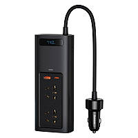 Преобразователь напряжения автомобильный BASEUS CRNBQ-A01 150W 2Sockets 1USB-1Type-C черный