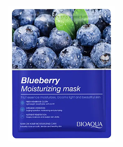 Маска для обличчя BIOAQUA Blueberry Moisturizing Mask з екстрактом чорниці зволожувальна 25 г