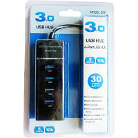 Концентратор Maiwo USB Type-C to 4х USB3.0 cable 29 cm (KH303), 	1 x USB Type C, 4 x USB 2.0