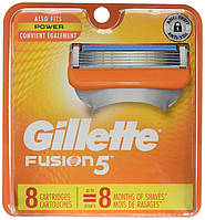 ОРИГИНАЛ Gillette Fusion 8шт. (джилет фьюжн павер) Сменные кассеты Фужн павер США Оригинальне лезвия