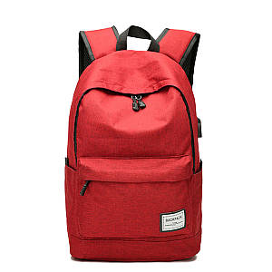 Міський рюкзак Wenjie JP з USB об'єм 16 л Червоний