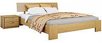 Ліжко дерев'яне з підіймальним механізмом Титан із масиву натурального дерева в спальню для дорослих Естела