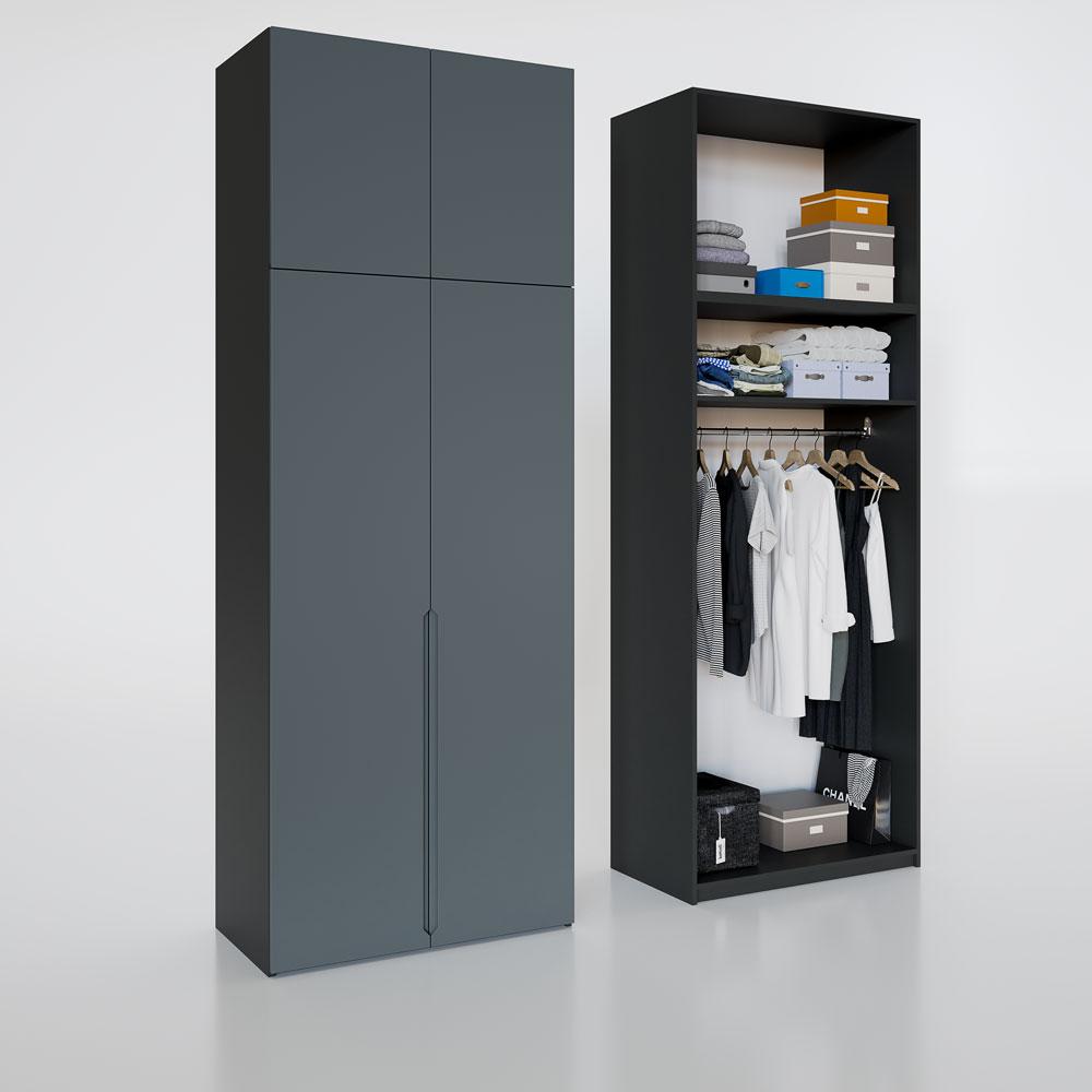 Шафа розпашна "Неаполь" М2УНІ-М22 Антрацит (ширина 1 м), фото 1