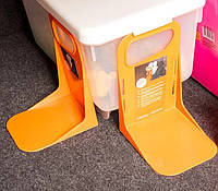 Фиксатор багажа 1шт пластиковый на липучке 11,5х19х14см для крепления груза в багажнике автомобиля Оранжевый