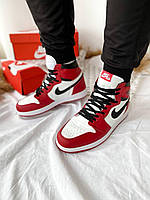 Кроссовки, кеды отличное качество Nike Air Jordan 1 Retro High Red White Black Размер 41