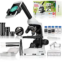 Мікроскоп Bresser Junior 40x-2000x з набором для дослідів і адаптером для смартфона