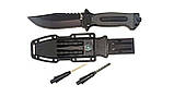 Тактичний ніж для виживання з кресалом, точилкою, компасом BGOK 4058A, фото 2