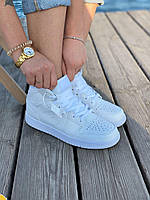 Кроссовки, кеды отличное качество Nike Air Jordan 1 Retro High Full White Размер 38