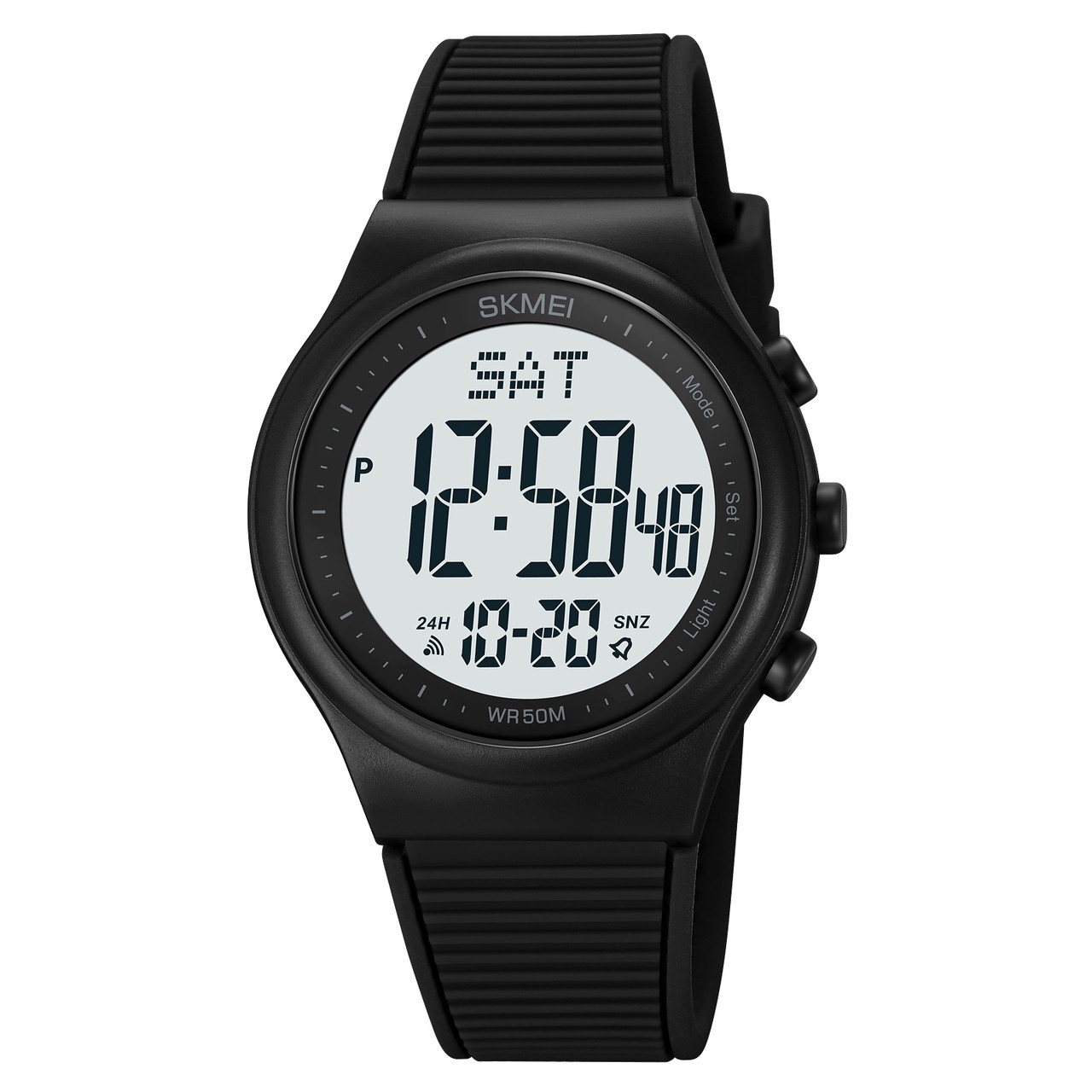 Skmei 1980 Ultra New чорний з білим циферблатом чоловічий спортивний годинник