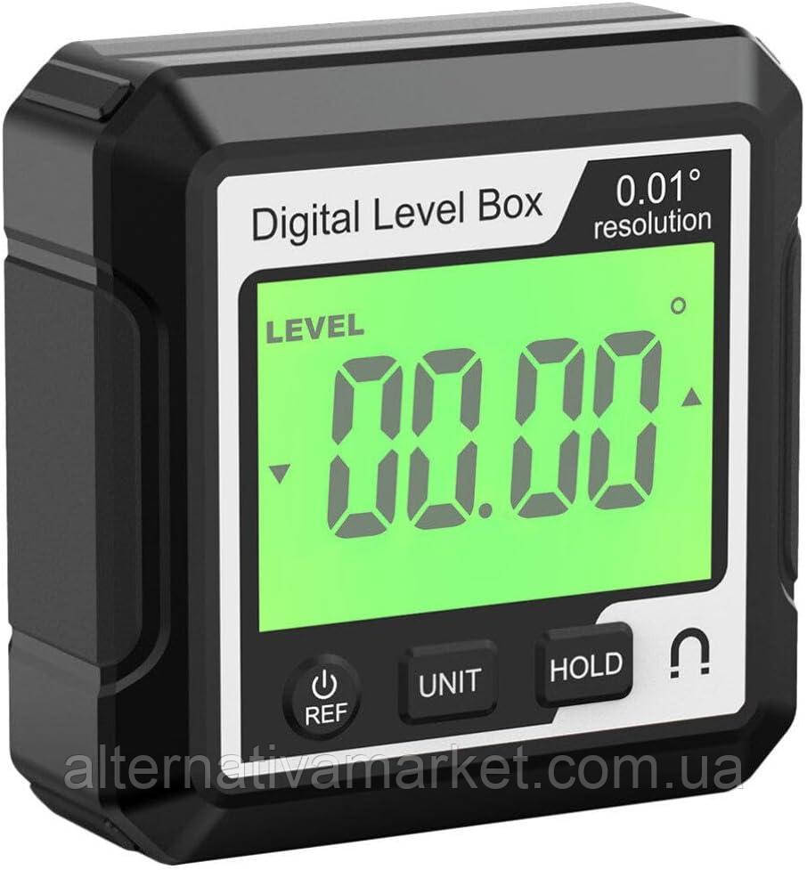 Кутомір "Digital Level Box BW" електронний магнітний, інклінометр, цифровий рівень (IP65, точність ±0,2°), фото 1