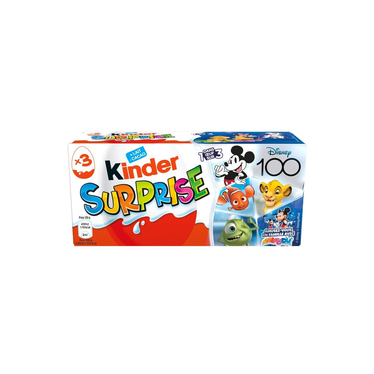 Шоколадні яйца Kinder Surprise Disney 3x20g, фото 1