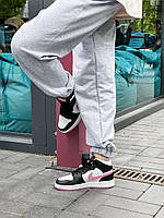 Кроссовки, кеды отличное качество Nike Air Jordan 1 Retro Mid White Black Pink кроссовки и кеды высокое