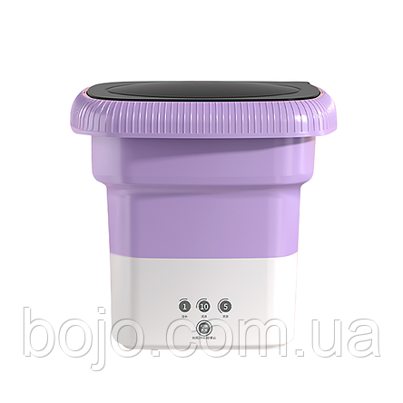 Складна міні пральна машина силіконова Maxtop washing machine MP-2690 , фіолетова, фото 3