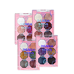 Набір палеток тіней для повік 6 відтінків DoDo Girl Peach Soda Eyeshadow D3278, 4 палетки