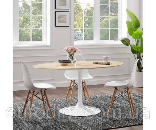 Стілець Тауер Вуд пластиковий білий, фото 2