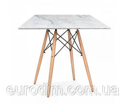 Стіл PALLAS CERAMIC сірий ефект мармуру/чорний мат 160(210)x90, фото 3