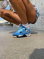 Кроссовки, кеды отличное качество Nike Air Jordan 4 Retro University Blue Размер 39