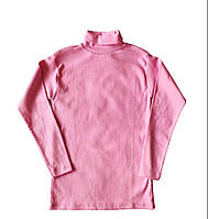 Рожевий гольф в рубчик для дівчинки підлітка
