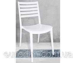 Стілець Зара пластиковий білий, фото 5