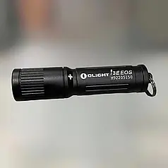 Ліхтар-брелок Olight I3E EOS Black, 90 лм, 19 г, IPX8, батарея ААА, Чорний, легкий ручний ліхтарик брелок